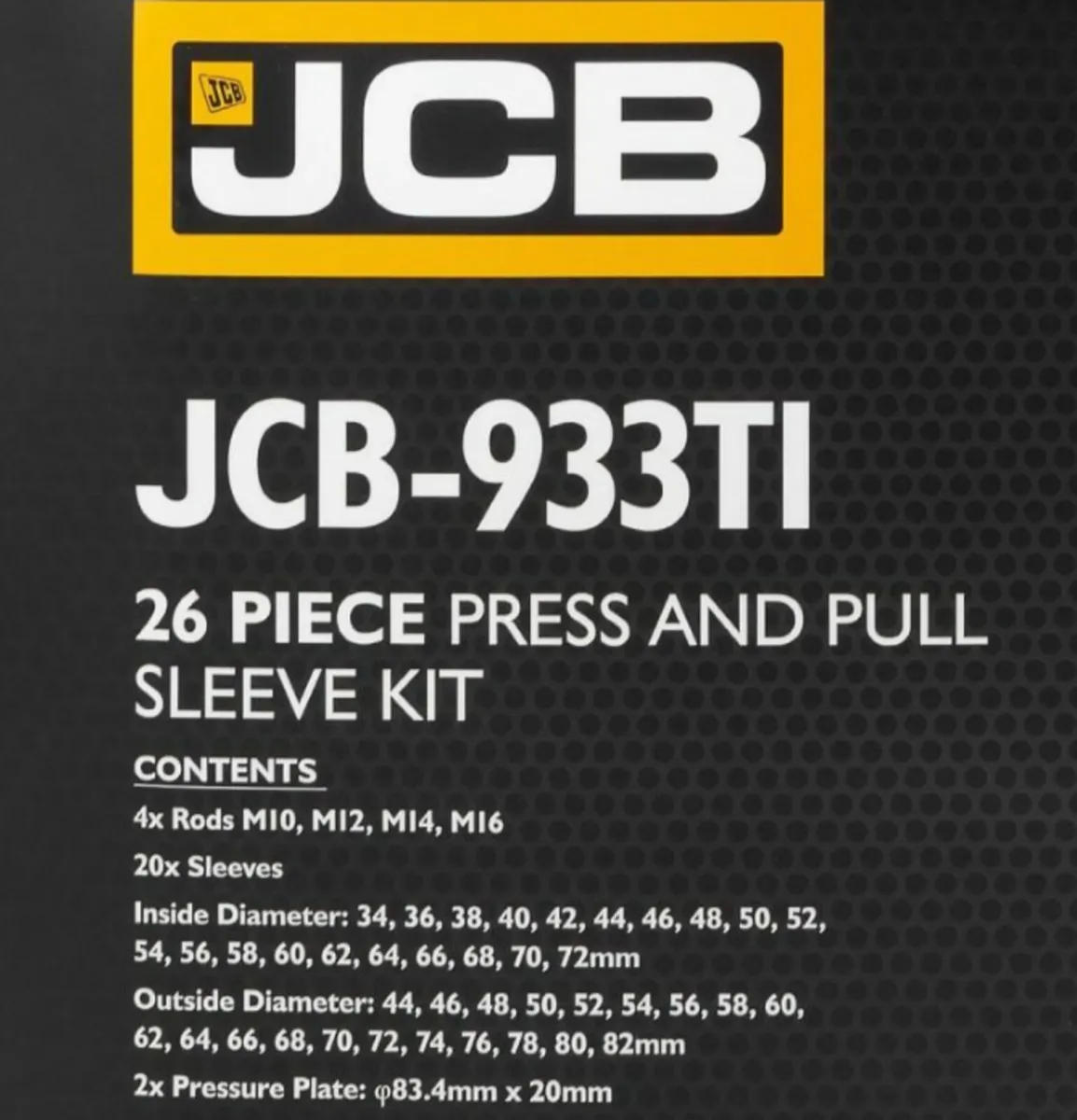 JCB 26 Piece Press and Pull Sleeve Kit - Image 3