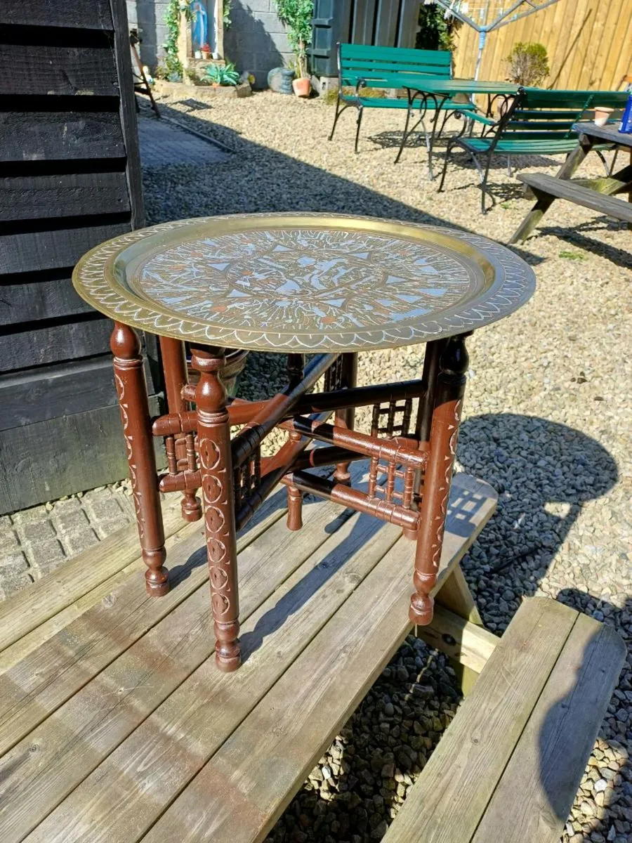 Vintage Moroccan Foldup Table - Image 1