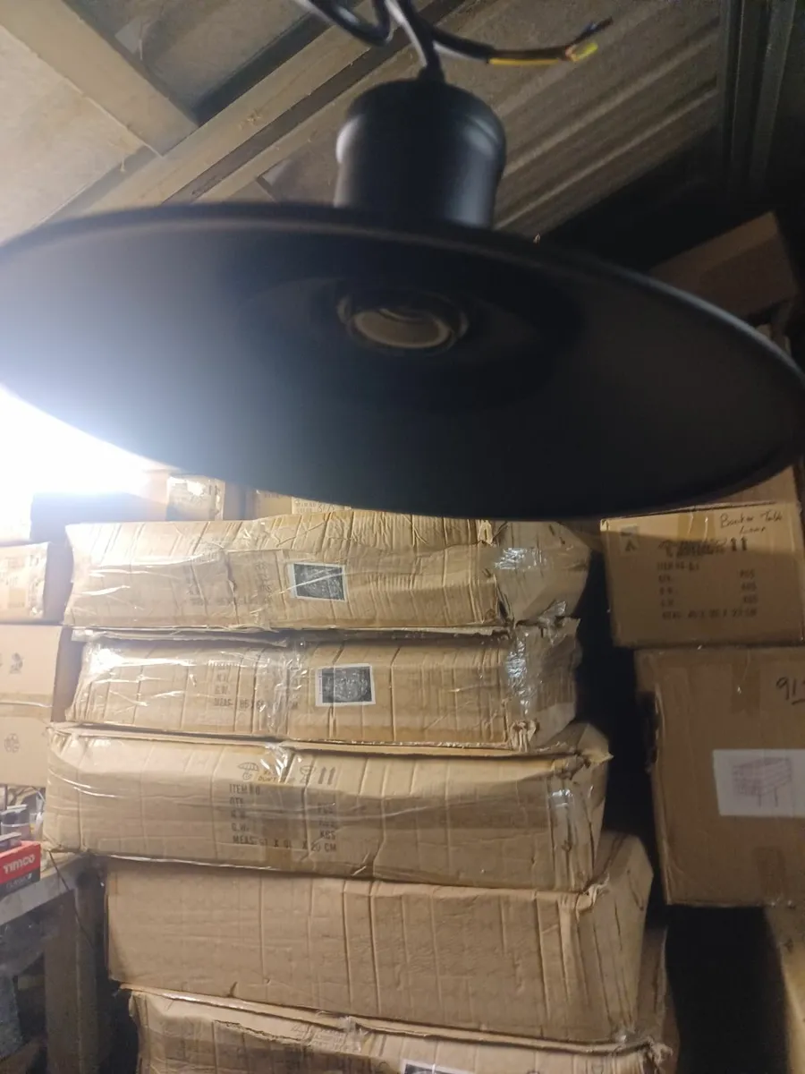 Matt Black Pendant Shade Job Lot - Image 1