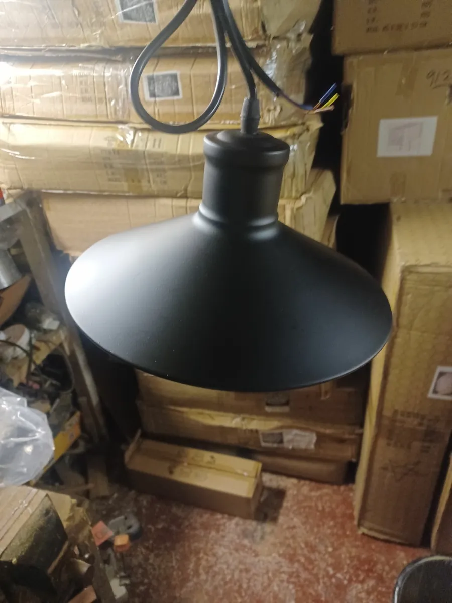 Matt Black Pendant Shade Job Lot - Image 2