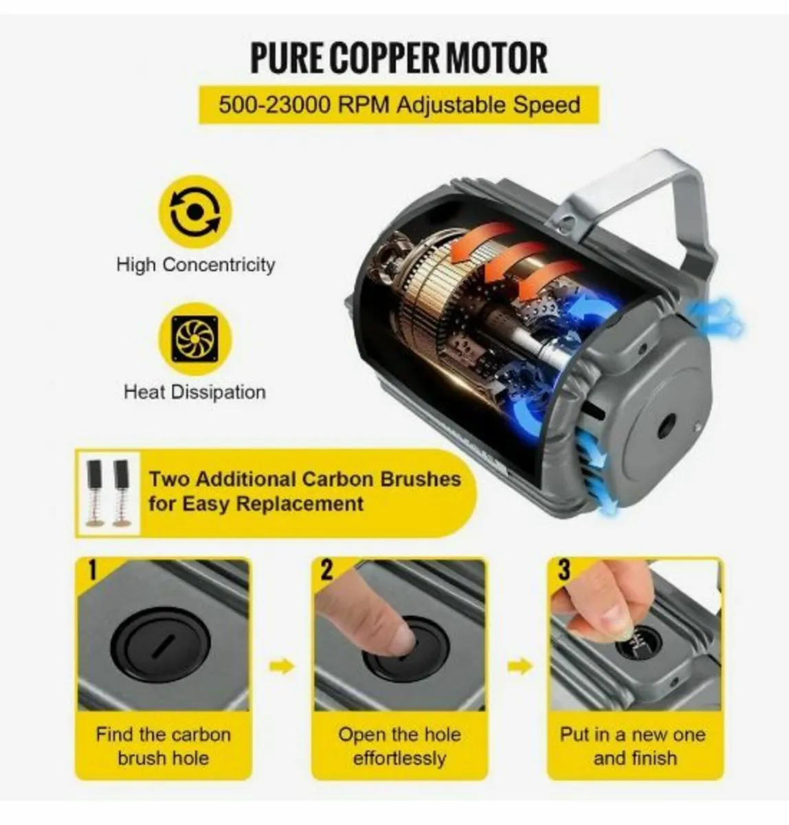 Flex Shaft Grinder 780W Rotary Tool - Image 3
