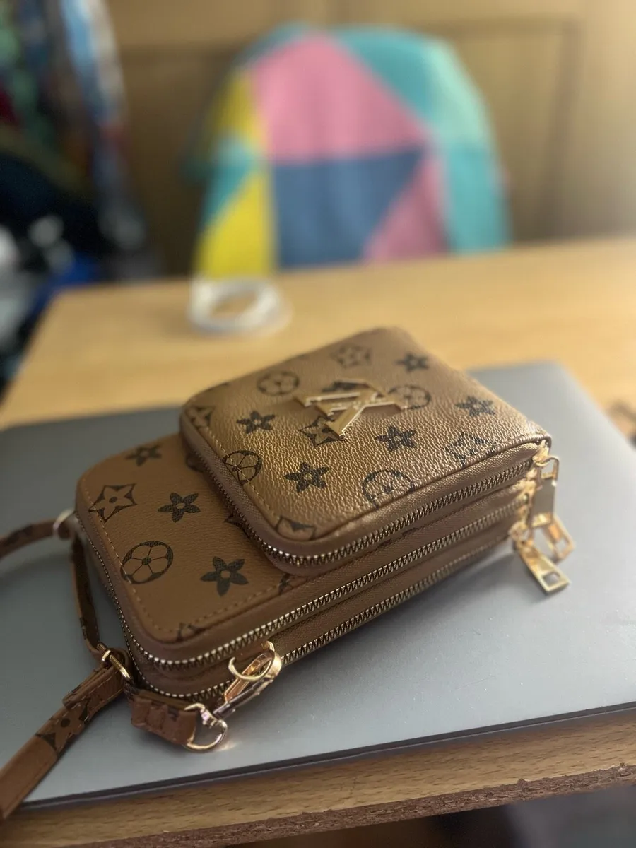 Brown LV Style Mini Crossbody Bag - Image 1