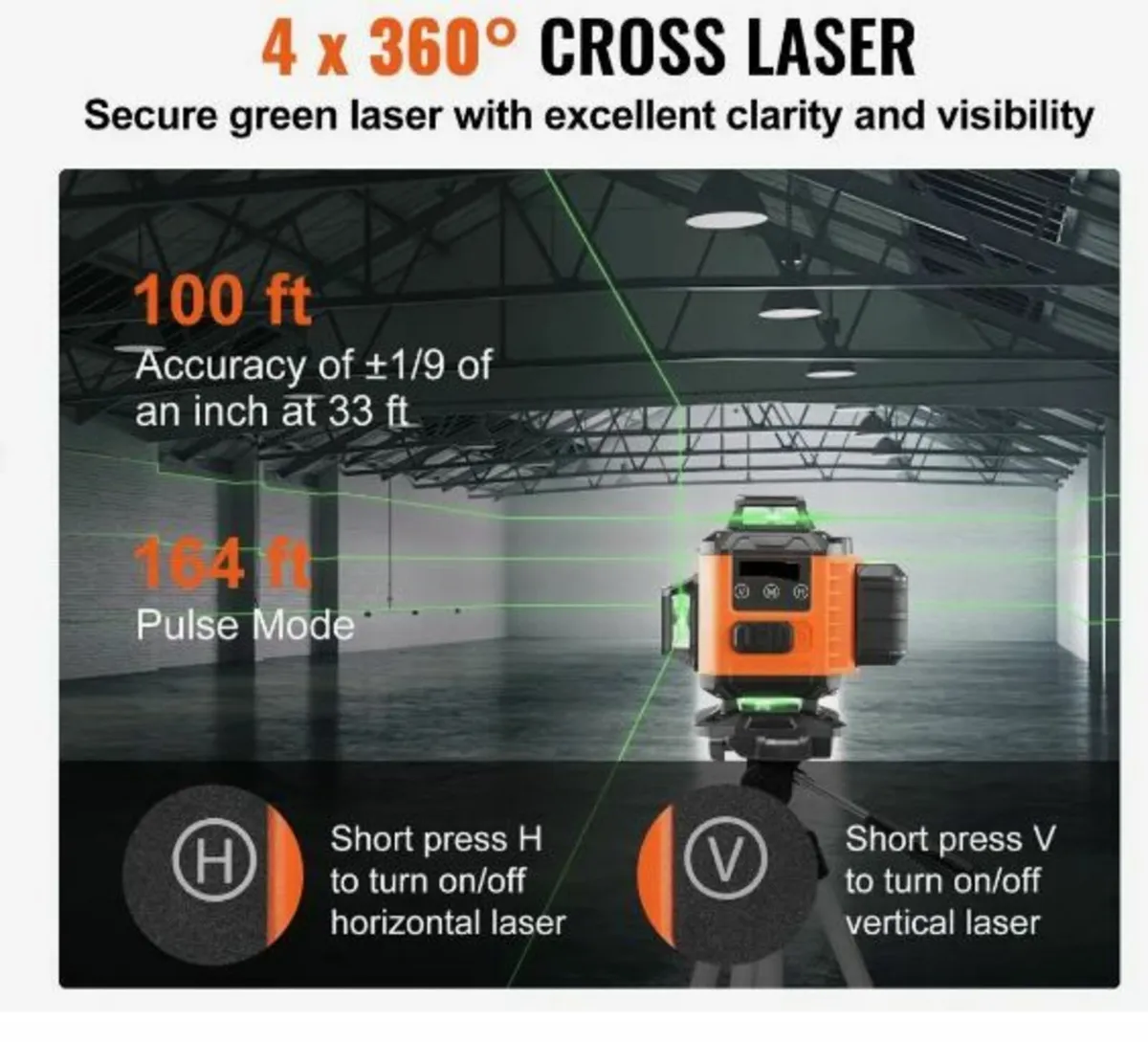 Laser Level 3048 cm Green Cross Line - Image 2