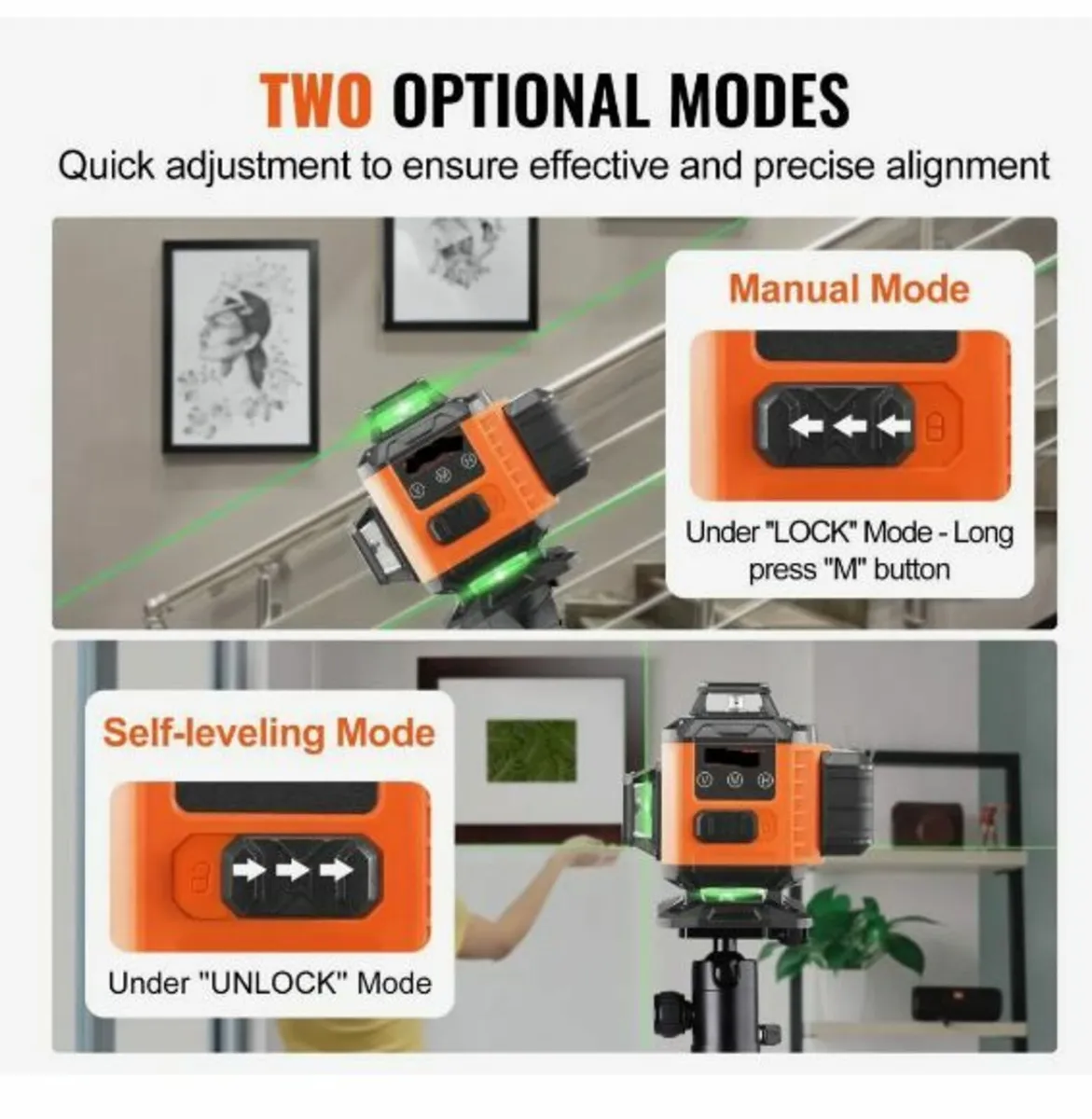 Laser Level 3048 cm Green Cross Line - Image 3