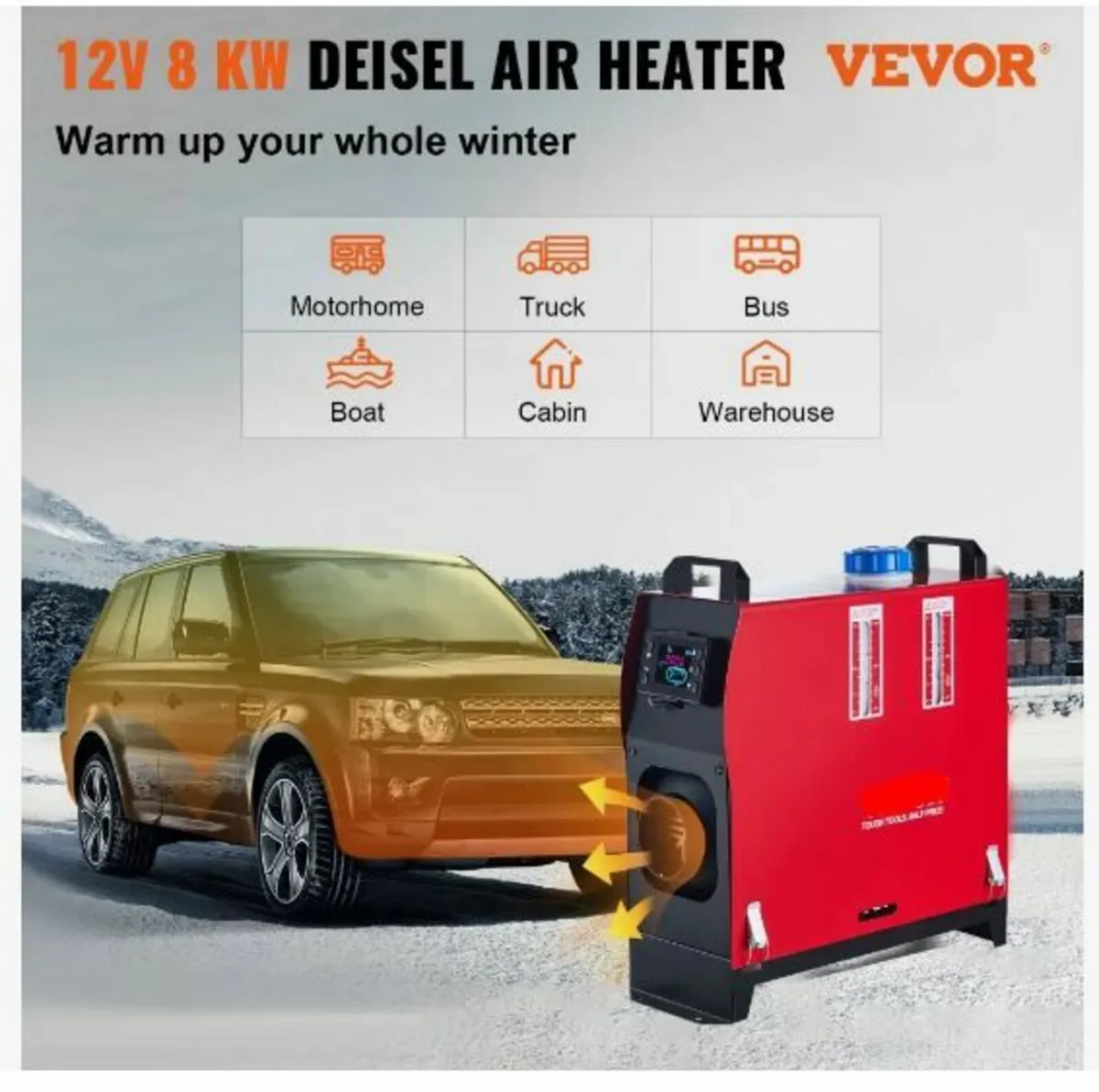 Diesel Heater 12V Diesel Air Heater Muffler 8KW - Image 2