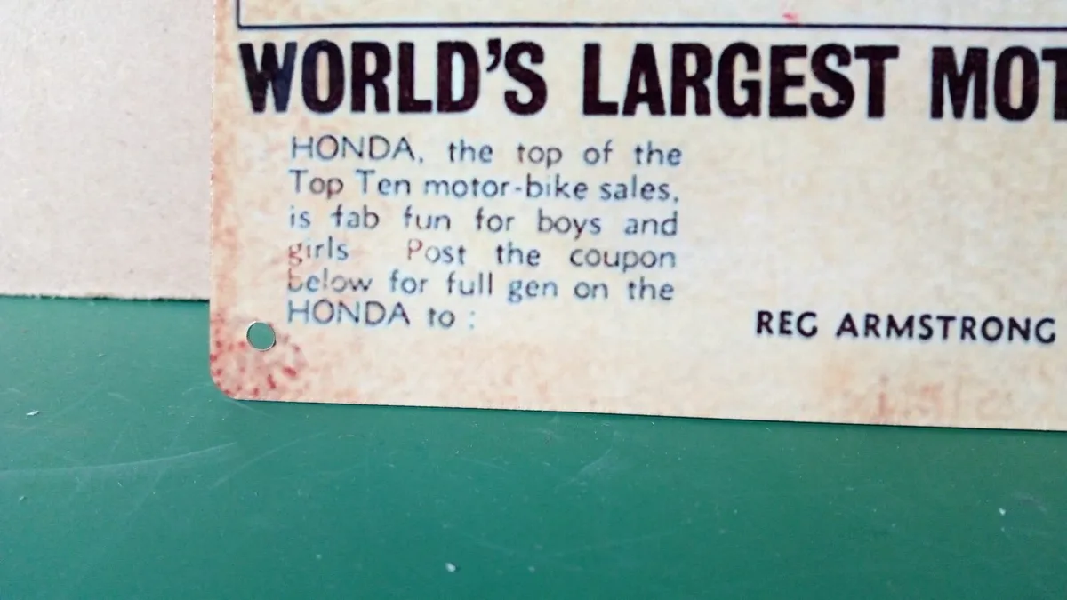 Honda 50 metal sign Honda 50 classic bike tin sign - Image 4
