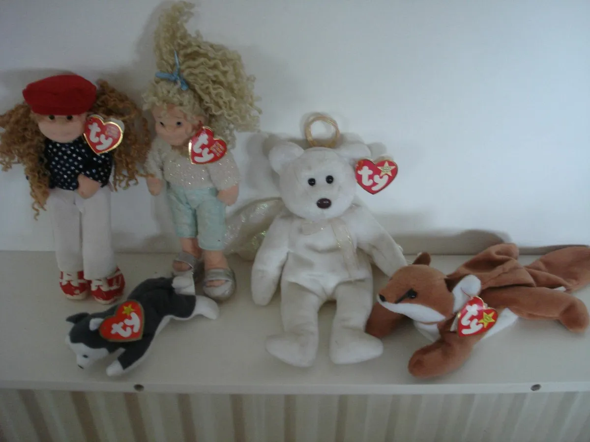 TY BEANIE 5 COLLECTOR DOLLS & ANIMALS. - Image 1