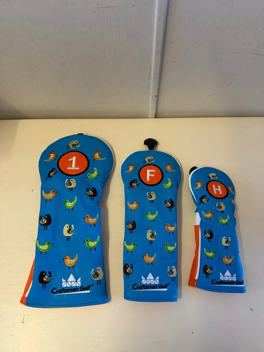Blue Birds Golf Head Cover Set - Image 1