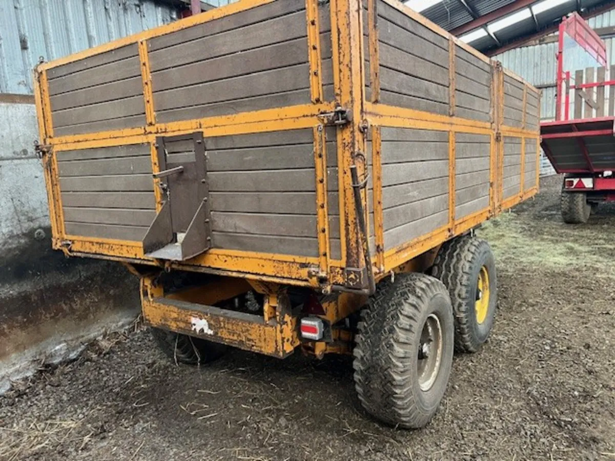 P + F 14' X 7' DROPSIDE GRAIN TRAILER - Image 4