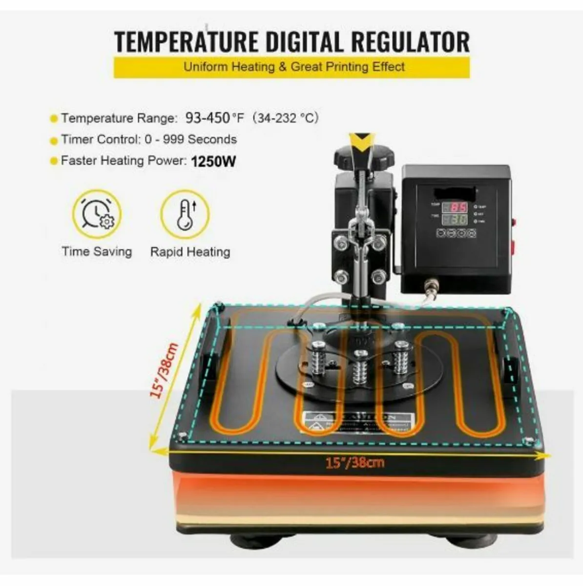 Heat Press 8 in 1 Heat Press Machine 38x38cm - Image 2