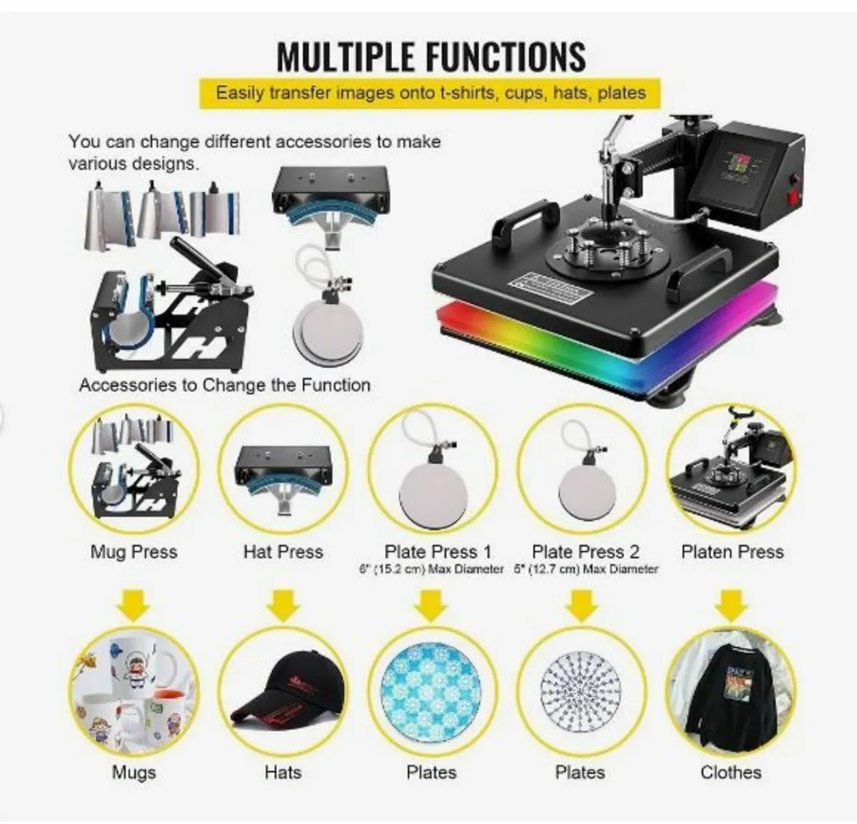 Heat Press 8 in 1 Heat Press Machine 38x38cm - Image 4