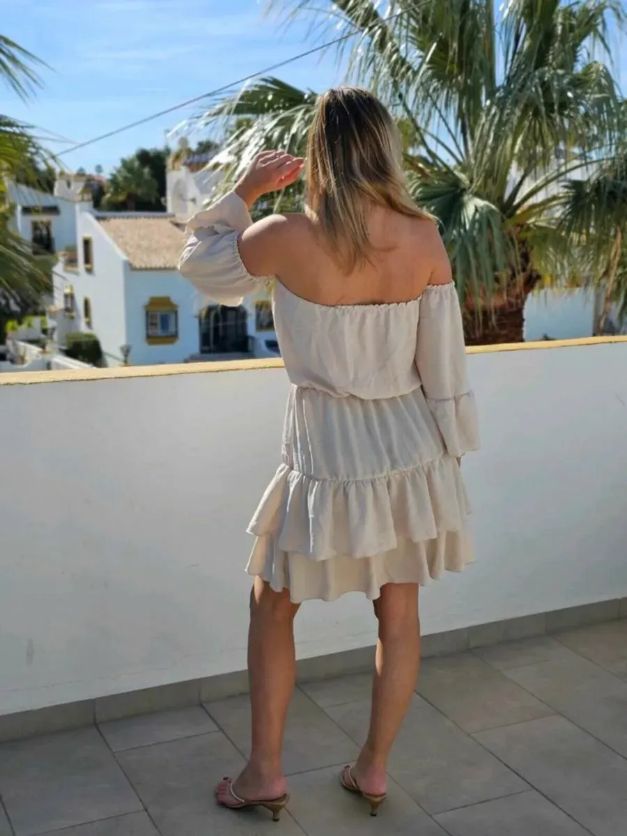 Spanish dress white cream - Image 1