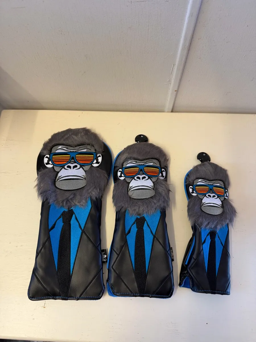Suited Monkey Golf Head Cover Set - Image 1