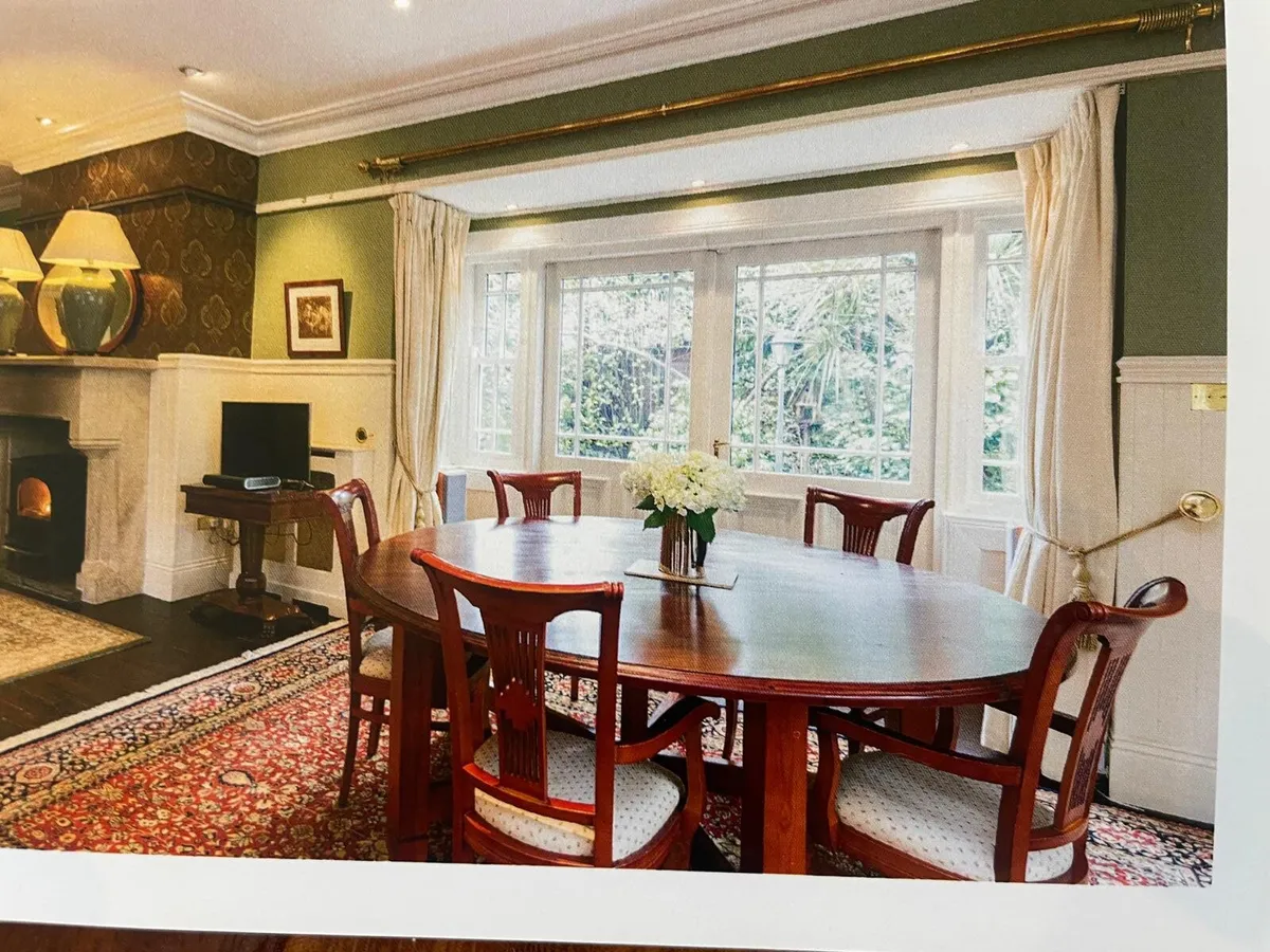 4 brass curtain poles, fittings, D18 - Image 3