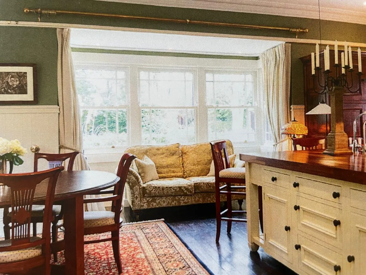 4 brass curtain poles, fittings, D18 - Image 4