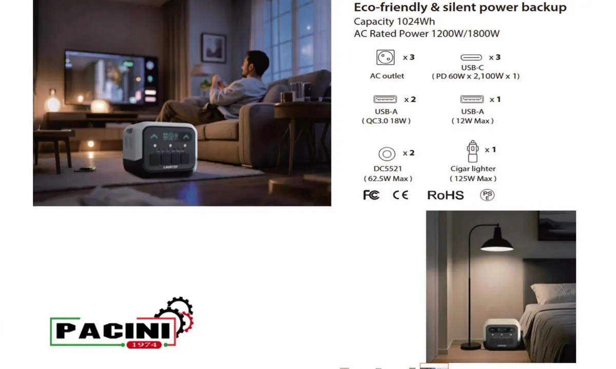 Pacini Portable Power Station   1200W - Image 3