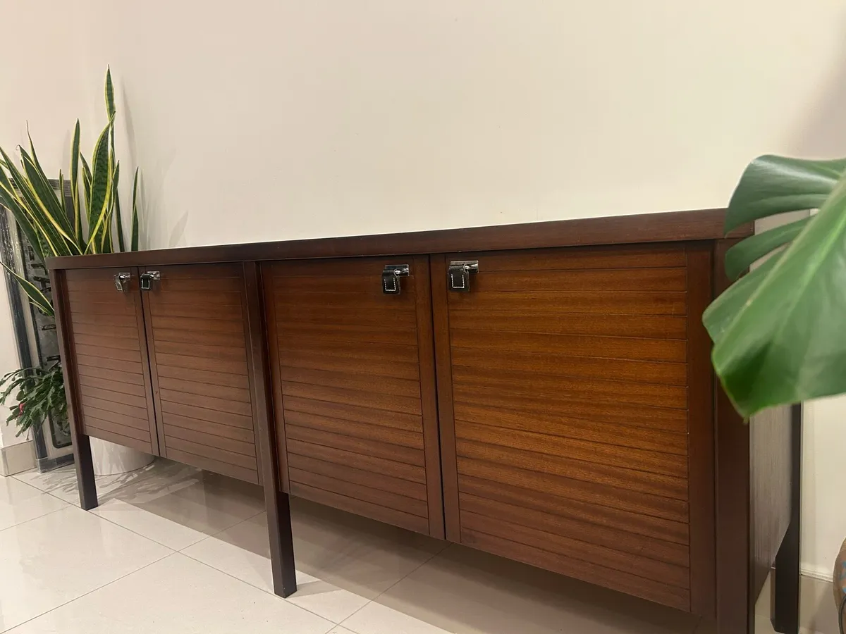 Rosewood & teak mid century credenza sideboard - Image 3