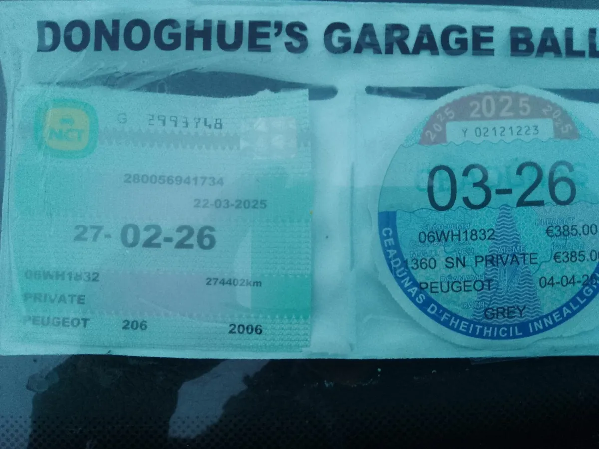 06 PEUGEOT 206 1.4 NCT 27/02/2026 TAX END 03/2026 - Image 2