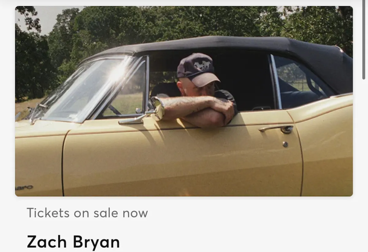 2x Seated Zach Bryan Tickets - 20th June Cork