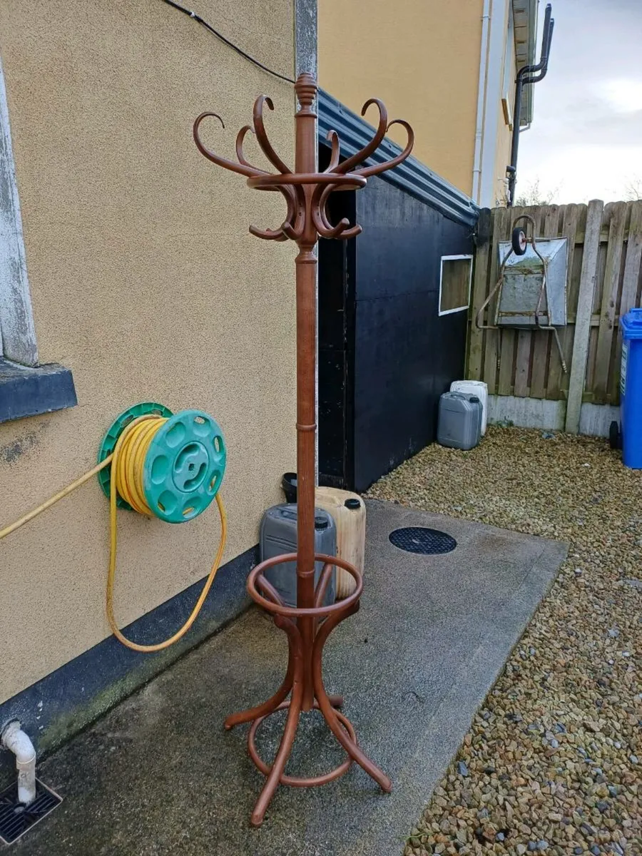 1950s Beechwood Hat & Coat Stand - Image 1