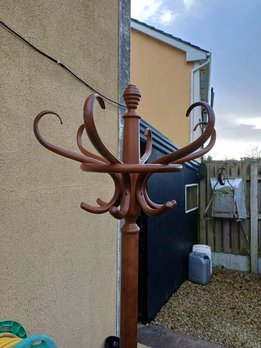 1950s Beechwood Hat & Coat Stand - Image 4