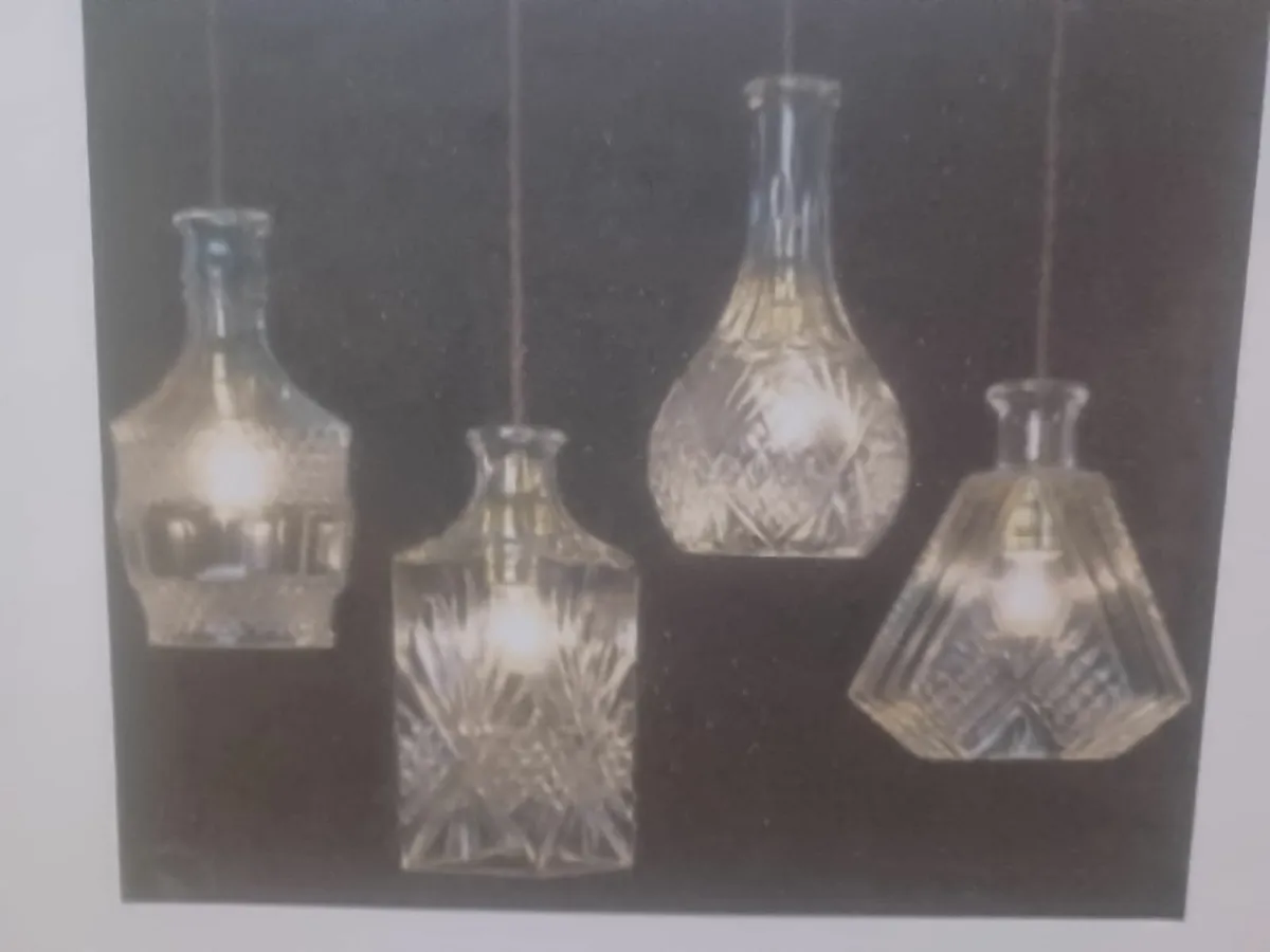 JOB LOT - 8 boxes -Amber Pendant Lighting