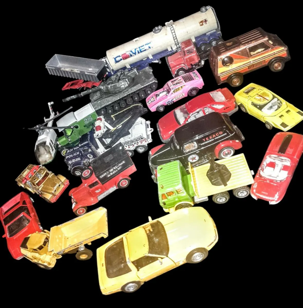 Large bundle of die-cast cars,Dinkytank,helicopter - Image 2