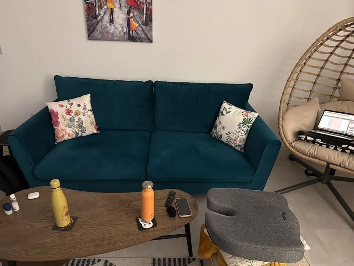 Ivy Dark Teal 2 & 3 Seater Sofa Set - Image 1