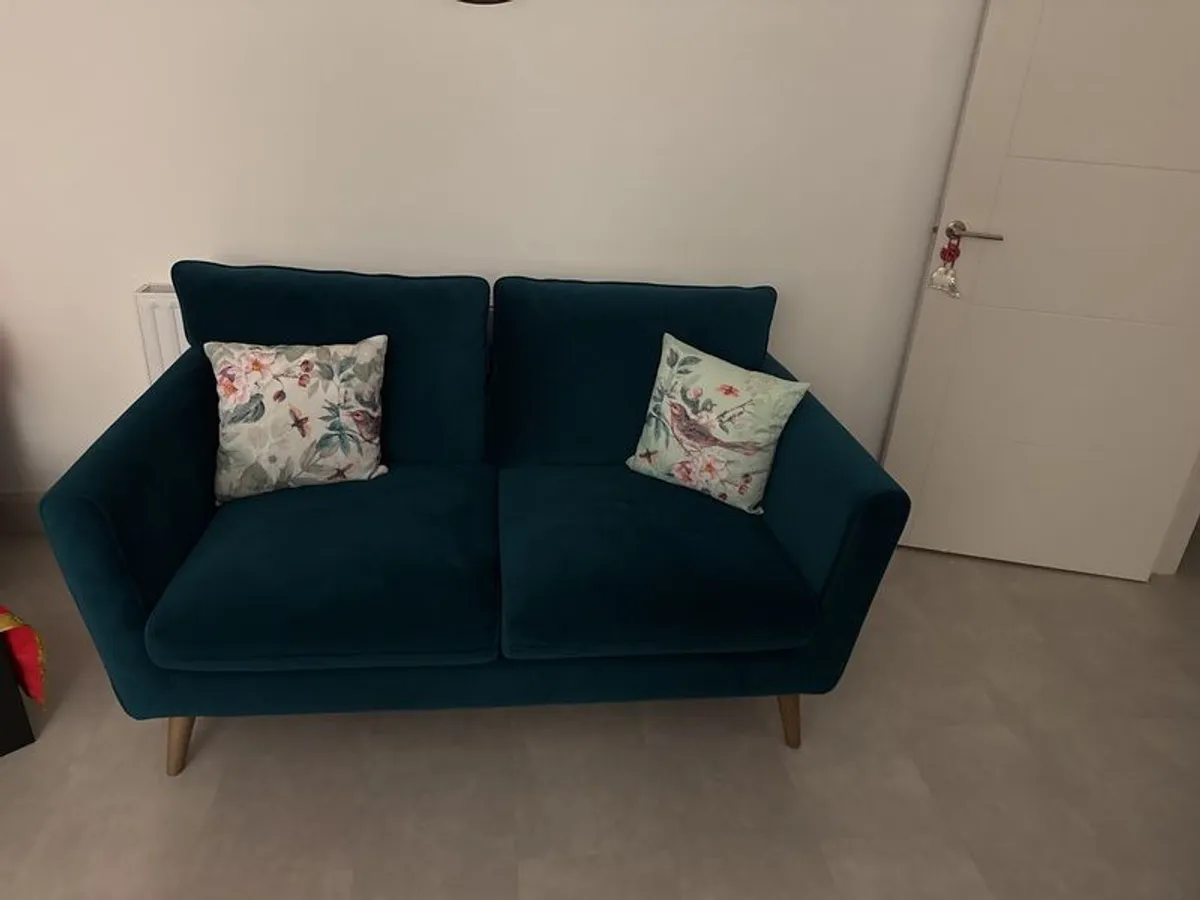 Ivy Dark Teal 2 & 3 Seater Sofa Set - Image 2