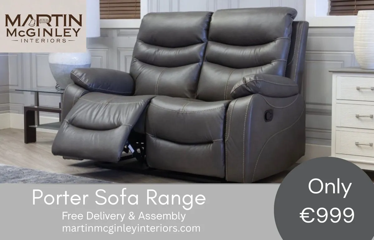 New Full Leather Porter Grey Sets Free Delivery - Image 3