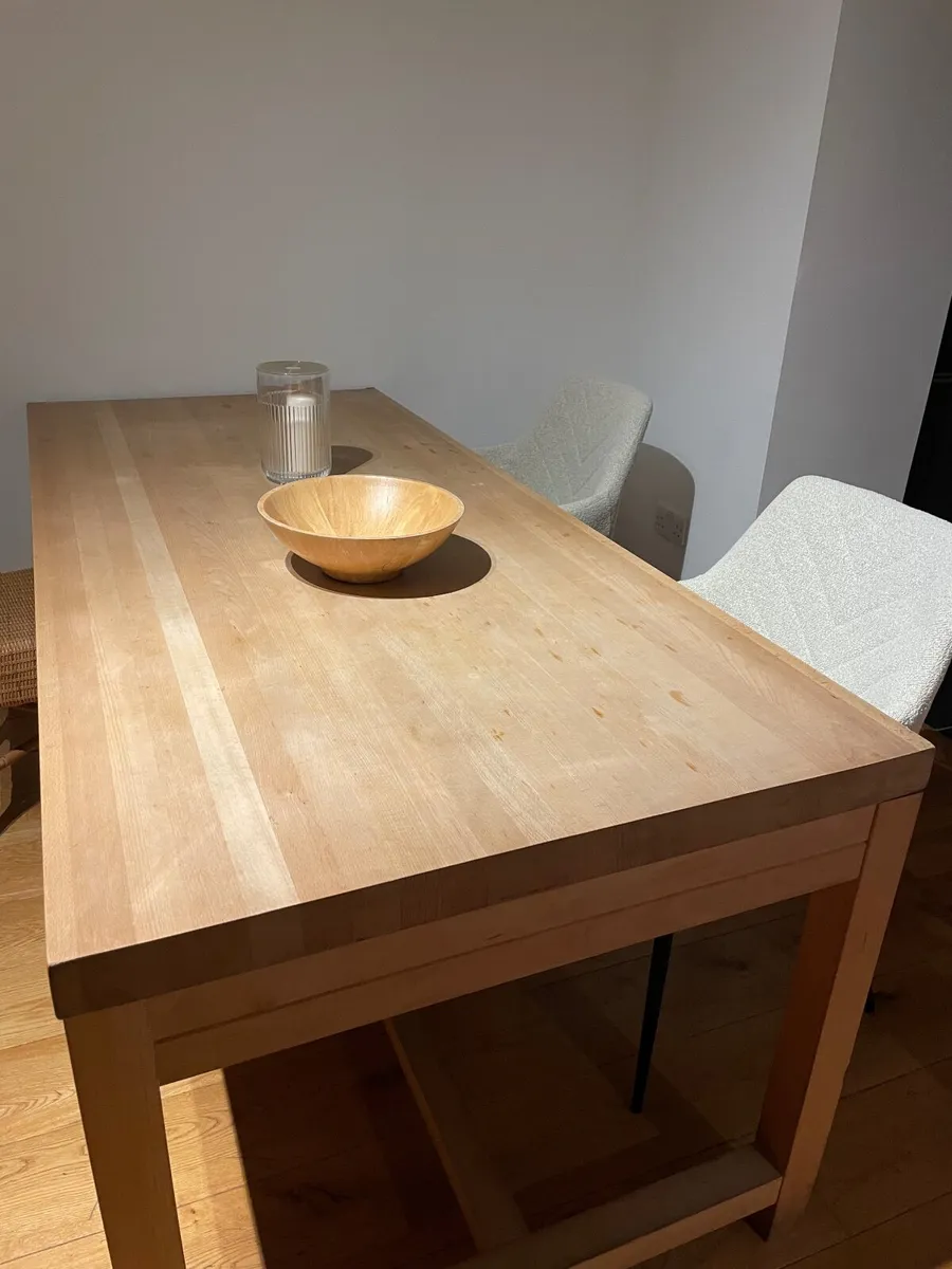 Solid Oiled Beech Table - Image 3