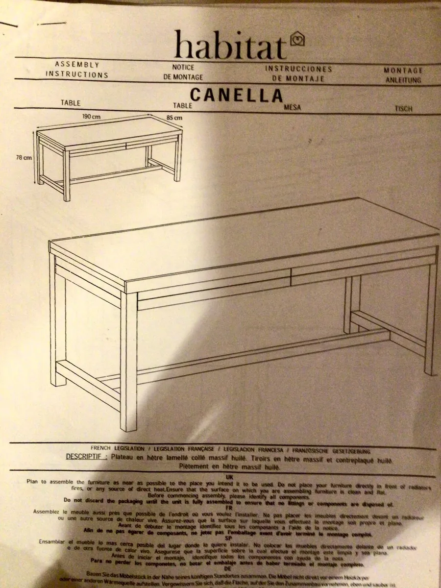 Solid Oiled Beech Table - Image 4