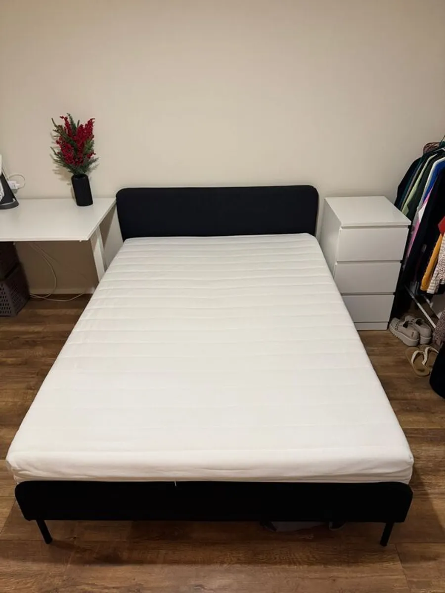 Double Bed & Mattress - Image 1