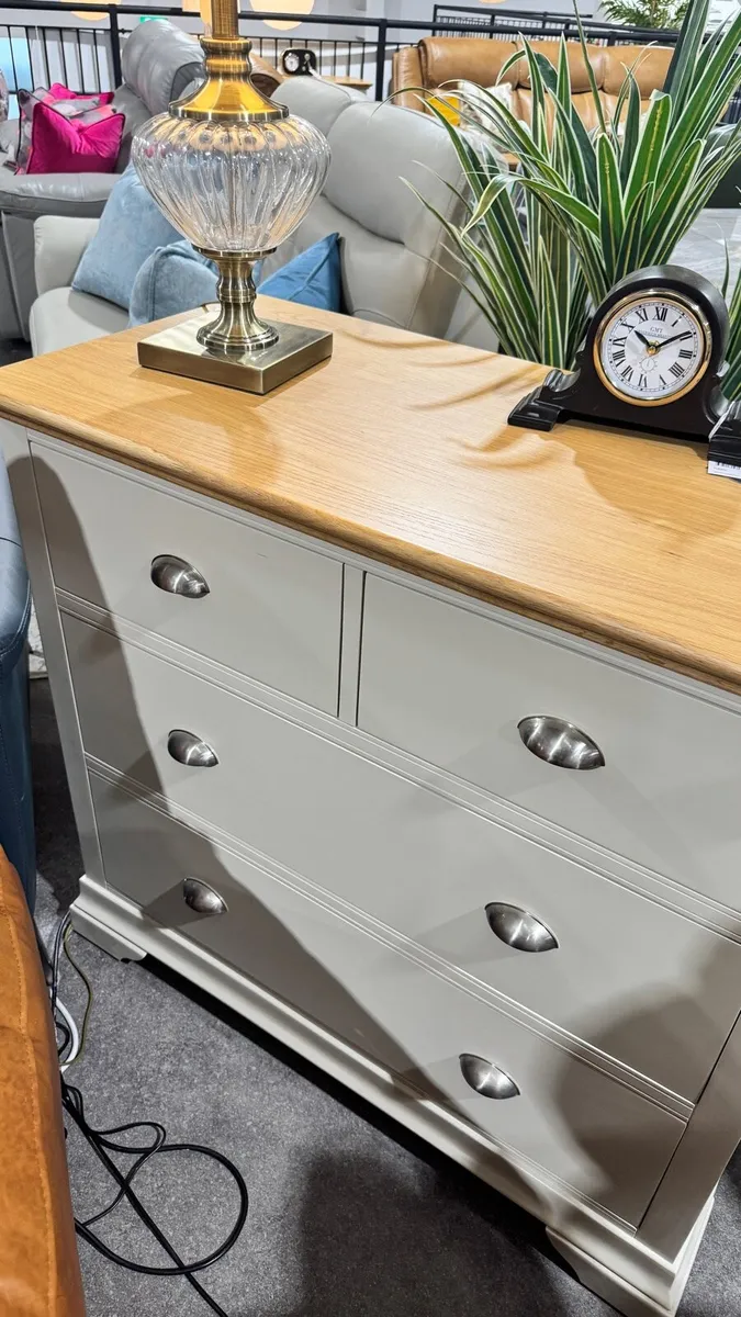 2+2 Oak Chest of Drawer, New - Image 1