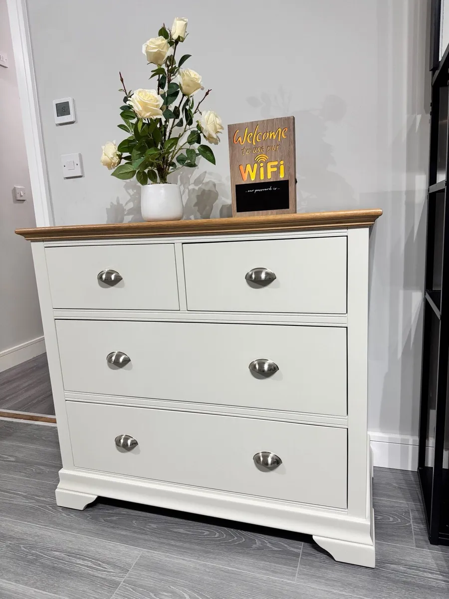 2+2 Oak Chest of Drawer, New - Image 2