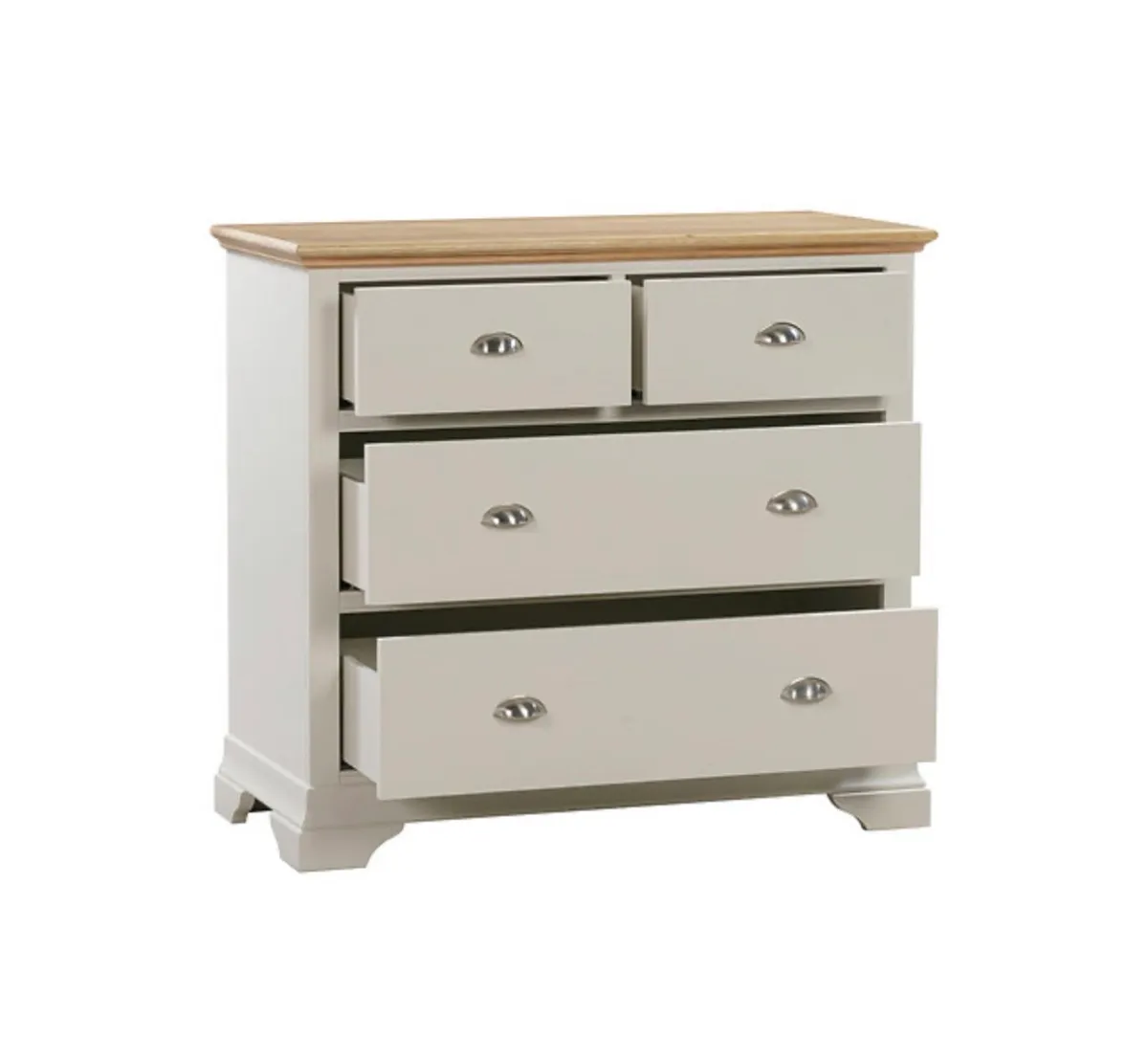 2+2 Oak Chest of Drawer, New - Image 4