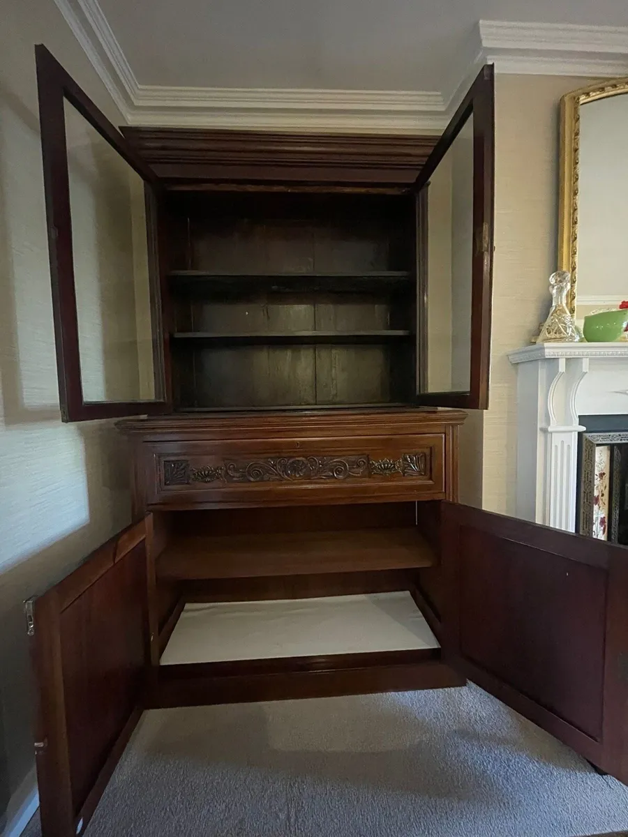 Victorian Mahogany Secretaire Bookcase - Image 3