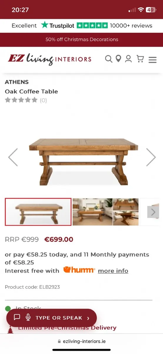 Athens Oak Coffee Table - Image 1