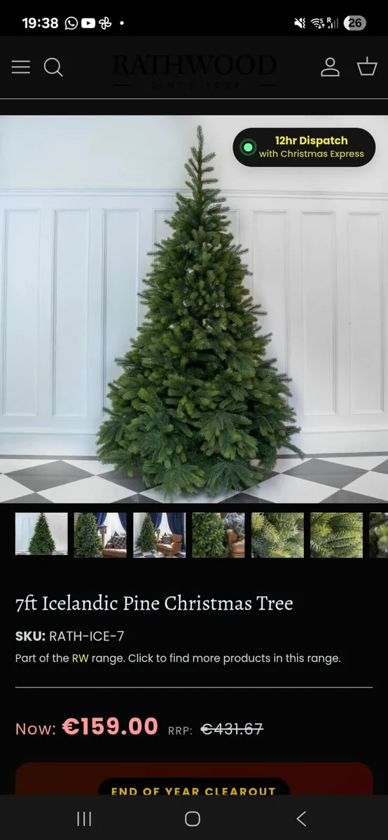 7ft Icelandic Pine Christmas Tree - Image 1