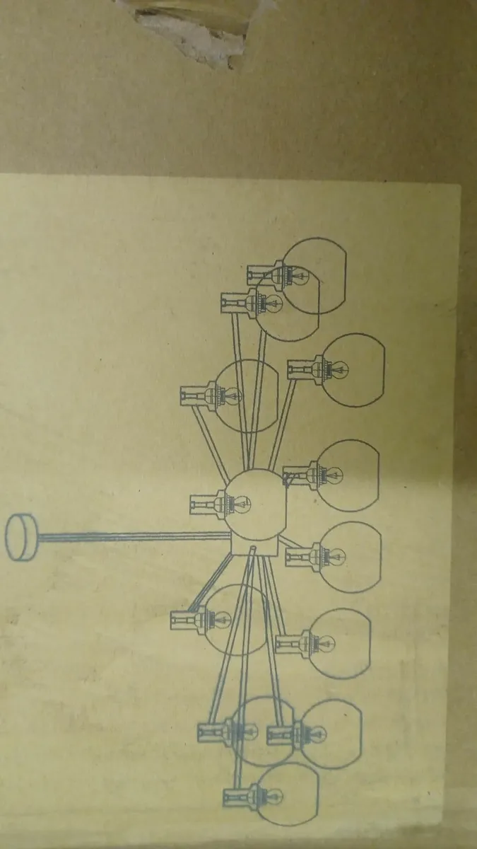 1 metre Copper Spoke Chandelier - Image 2