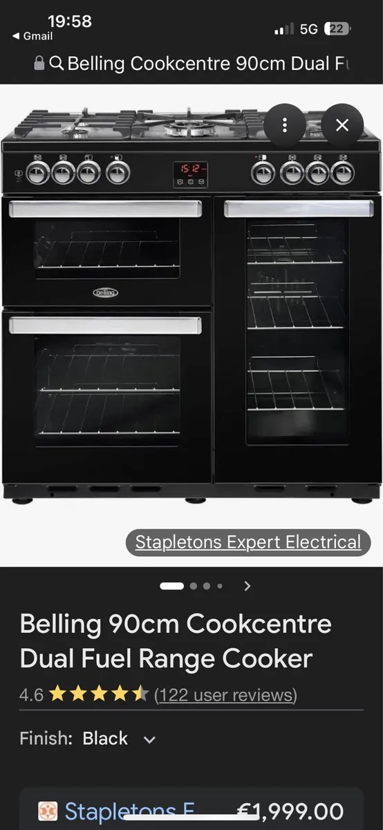 Belling farmhouse oven and hob - Image 1