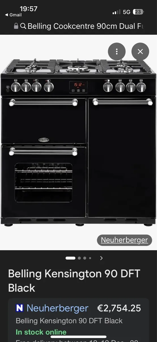 Belling farmhouse oven and hob - Image 2