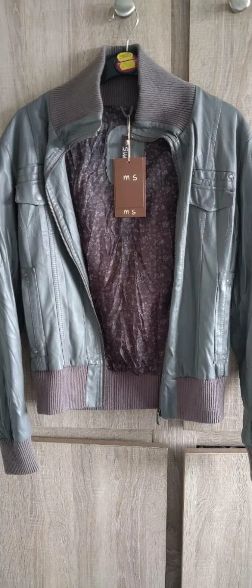 leather look jacket size UK 8 - Image 1