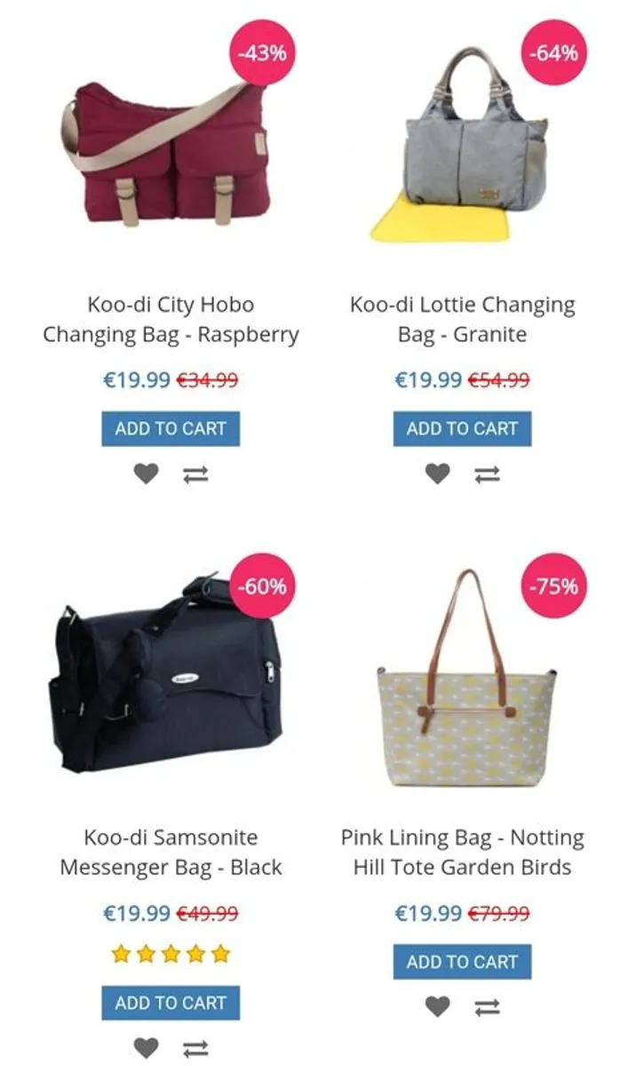 Babymoov Changing Bags and Koo-di changing bags - Image 1