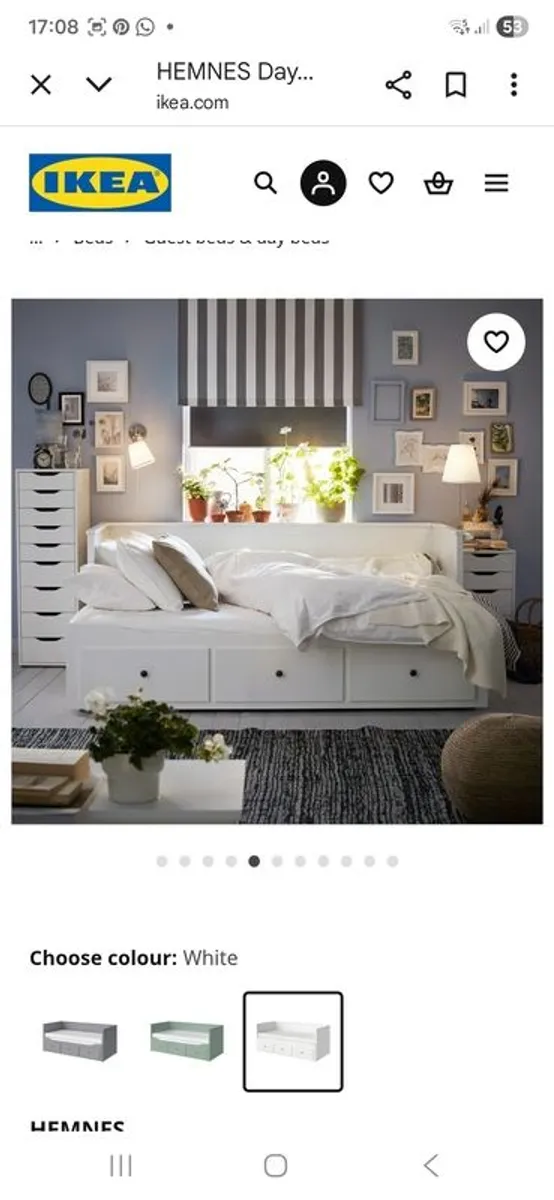 Bed Single to  Double Pull out Hemnes - Image 2