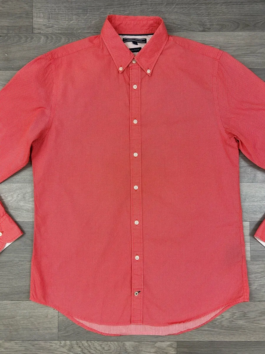 Tommy Hilfiger Button Down Patterned Shirt Mens M - Image 2