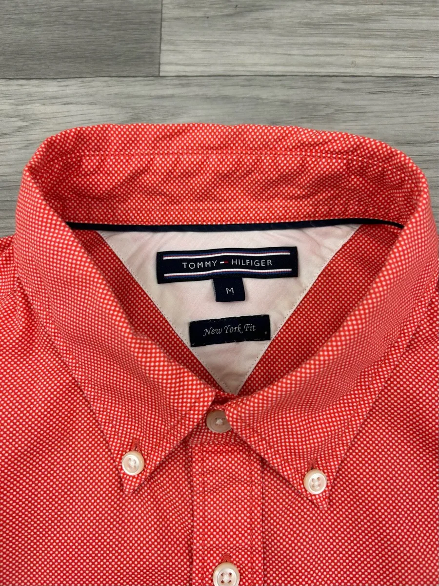 Tommy Hilfiger Button Down Patterned Shirt Mens M - Image 4