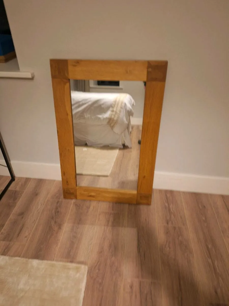 2 oak mirrors - Image 1