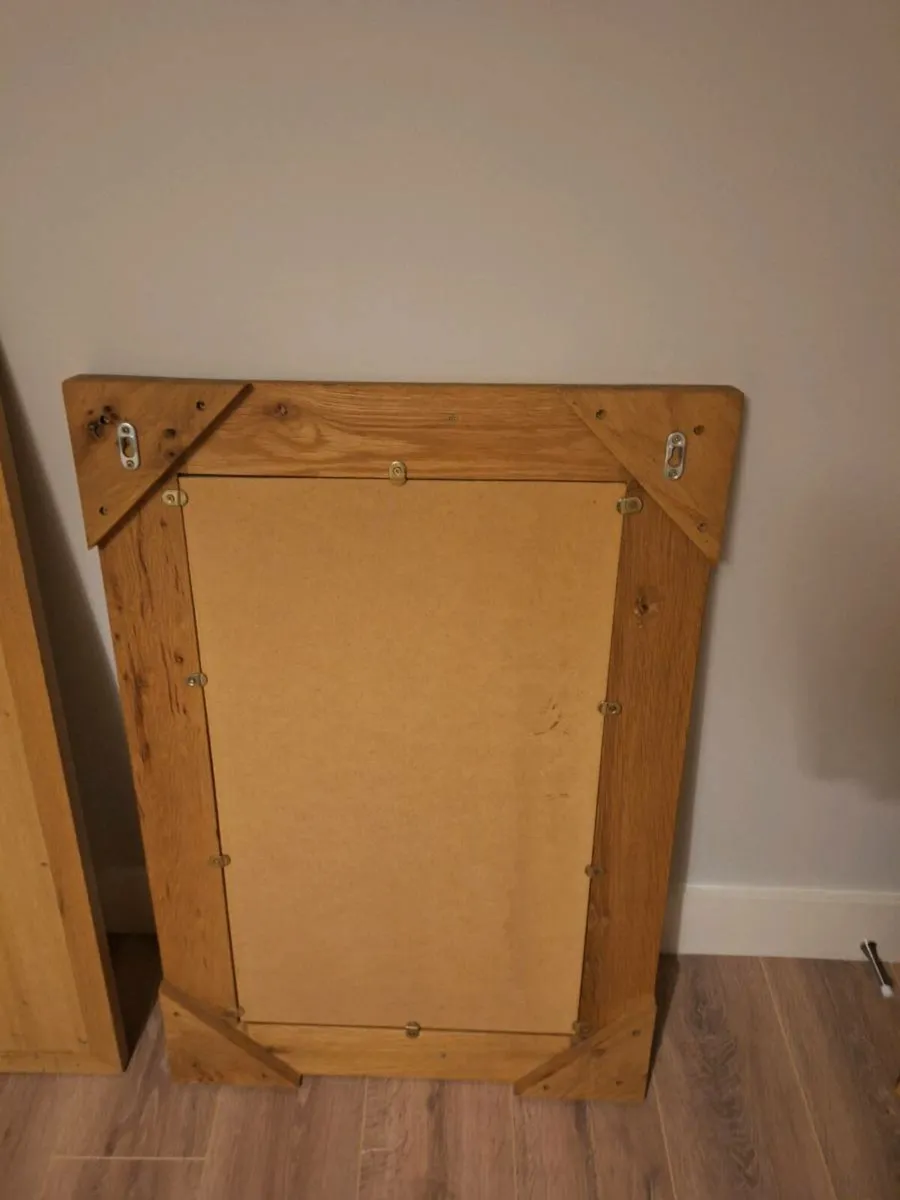 2 oak mirrors - Image 4