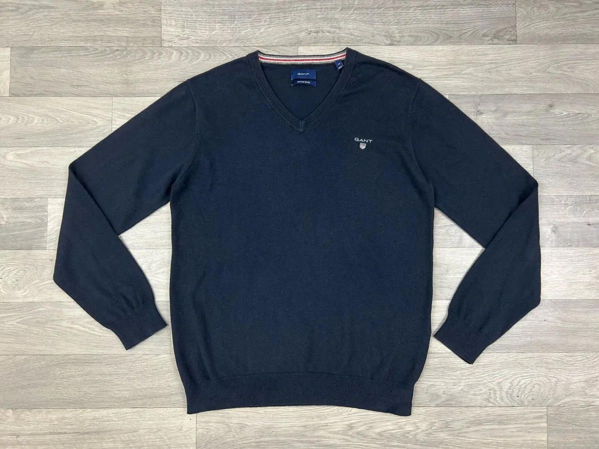 Gant Cotton And Wool Blend Jumper Mens Medium - Image 1